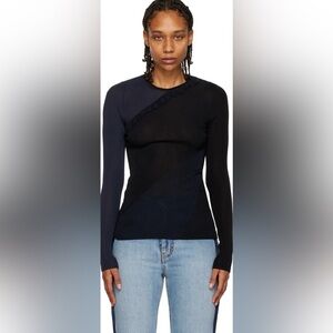 Victoria Beckham Spiral Long Sleeve T-Shirt